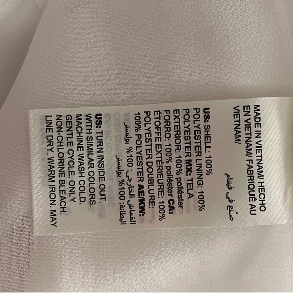 White House Black Market off white Lace Trim Cap-Sleeve Top Size 4 - Picture 7 of 8